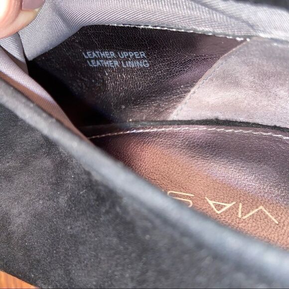 Via Spiga Black Elvis Nappa Heeled Ankle Booties 8 - Picture 6 of 6